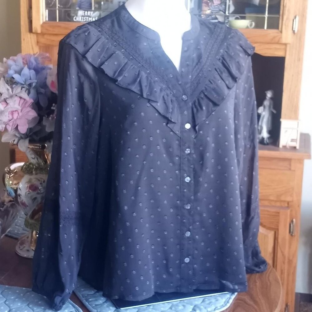 Frye Ruffled Blouse - Picture 2 of 6